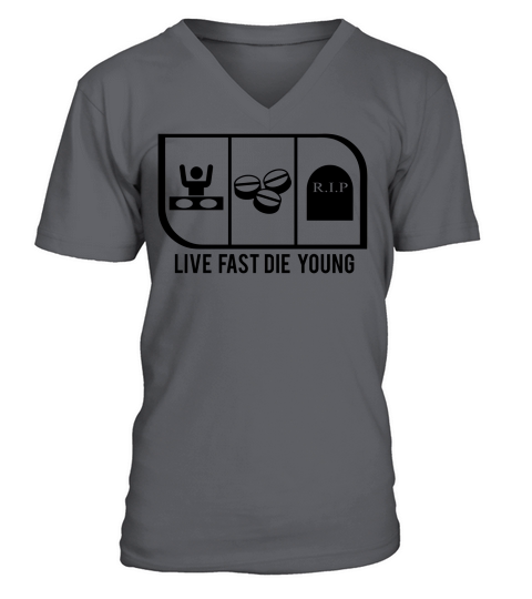 LIVE FAST DIE YOUNG Men's V-Neck T-shirt