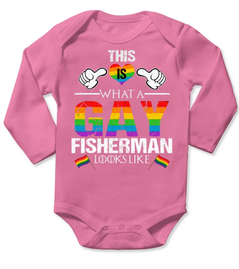 This Is What A Gay Fisherman Looks Like LGBT Pride 2020 Long Sleeve Baby One-Piece