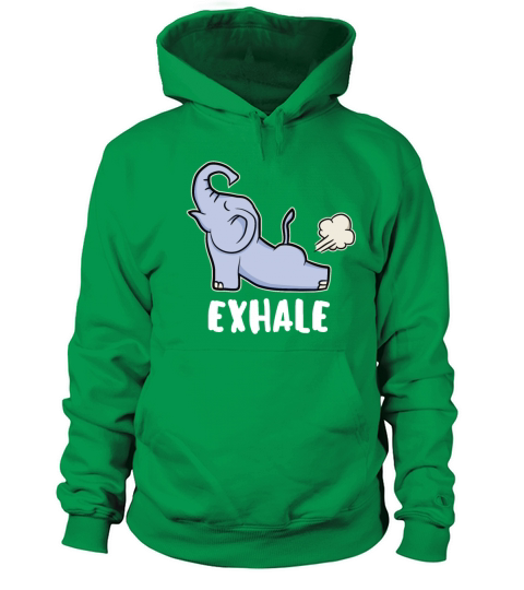 Inhale Exhale Yoga Pilates Elephant Meditate Gift Women's Hoodie