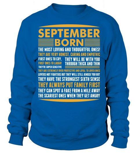 September Born Tshirt Women's Sweatshirt