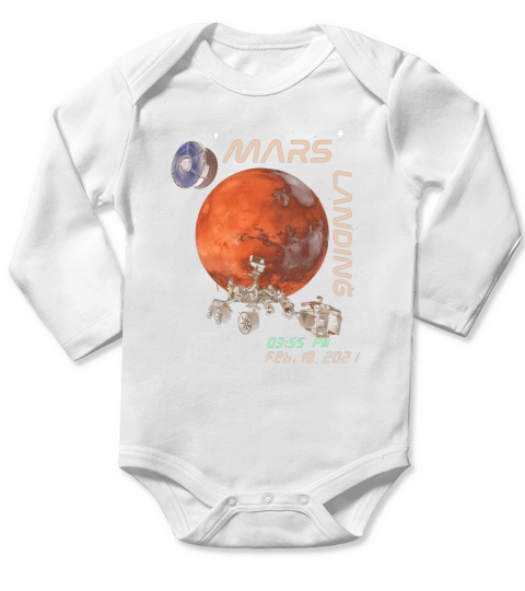 Mars landing Nasa Long Sleeve Baby One-Piece