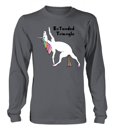 Yoga Unicorn Extended Triangle Pose Women's Long Sleeve