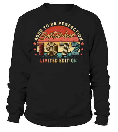 1972 September Vintage Gift Idea Women's Sweatshirt