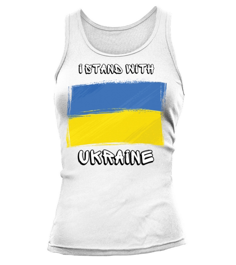 I stand By Ukraine Flag - Painted Effect Tank top Woman