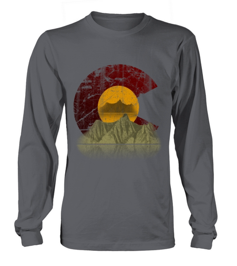 Colorado state flag mountain Women's Long Sleeve