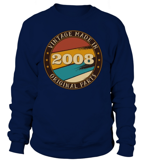 13th Birthday Vintage 13 Years Old Made In 2008 Gi Men's Sweatshirt