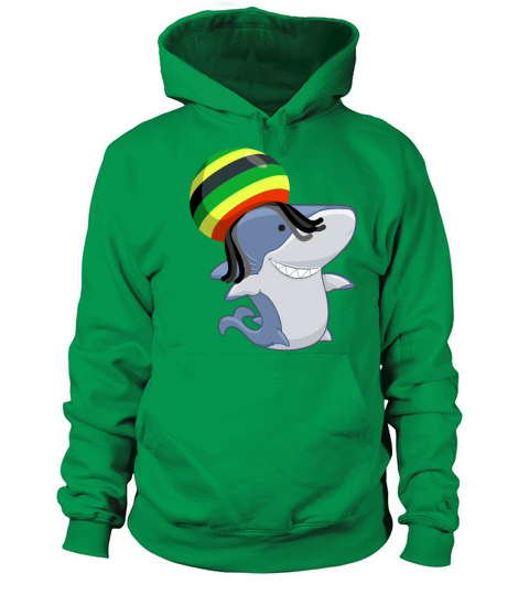 Funny Reggae Shark Design Gift Rastafari Women's Hoodie