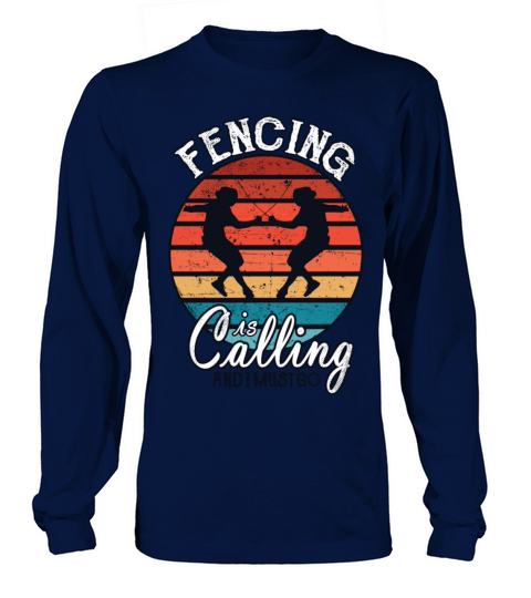 Funny Retro Fencing Calling Must Go Champion Coach Women's Long Sleeve