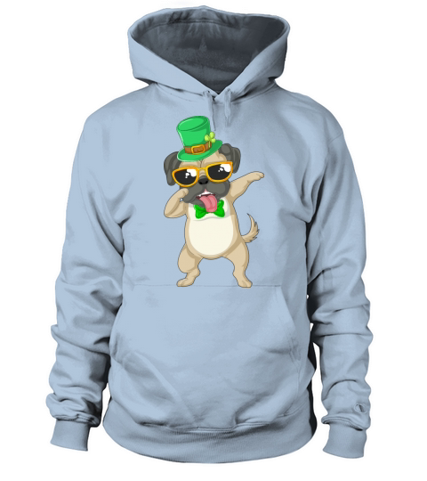 dabbing pug st patricks day Women's Hoodie