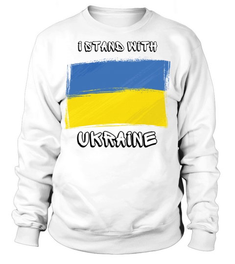 I stand By Ukraine Flag - Painted Effect Sweatshirt Unisex