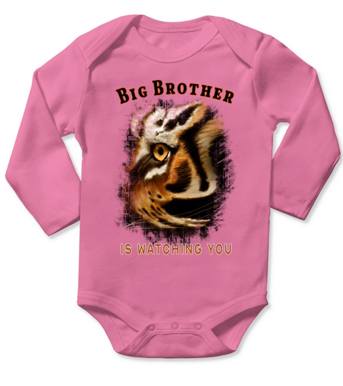 Big brother is watching you Long Sleeve Baby One-Piece