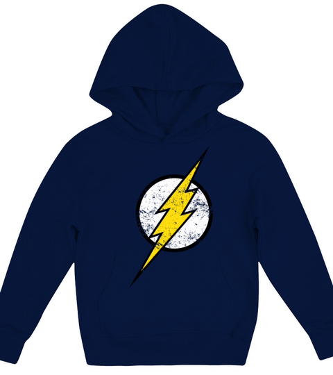 Justice League The Flash Logo Vintage Kids Hoodie
