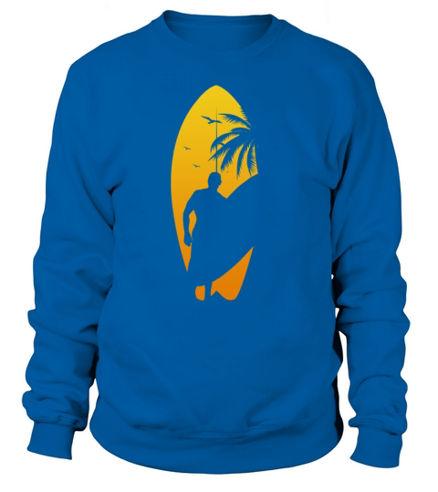 Tropical Surfboard Surfboarder Summer Vacation Sur Women's Sweatshirt