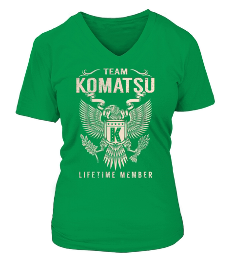 Team KOMATSU Lifetime Member Name Shirts V-neck T-Shirt Woman