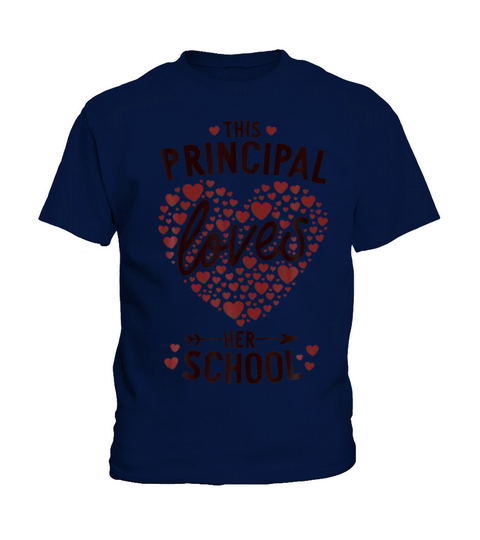 Valentines Day Principal Loves Her School Elementa Kids T-Shirt