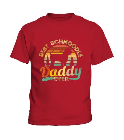 Schnoodle Dad Best Daddy Dog Lover Retro Vintage  Gift T-Shirt Kids T-Shirt
