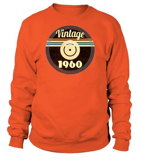 60th Birthday Gift Idea Vinyl 1960 Vintage Look Women's Sweatshirt