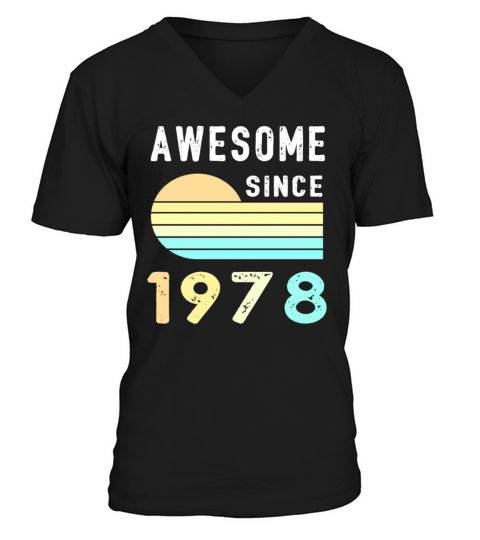 1978 Birthday Retro Vintage Gift Men's V-Neck T-shirt