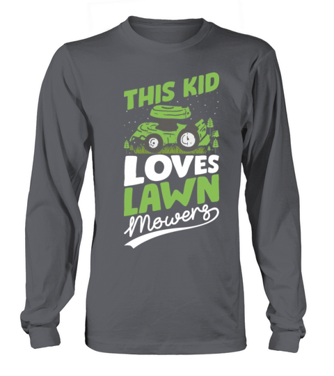 This Kid Loves Lawn Mowers Funny Lawn Mowing Women's Long Sleeve