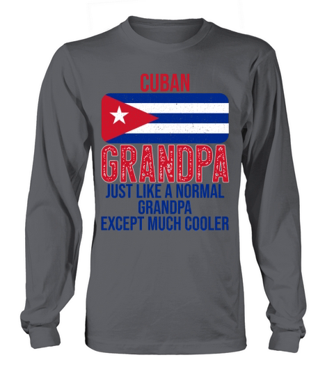 Cuban Grandpa Cuba Flag for Fathers Day Women's Long Sleeve