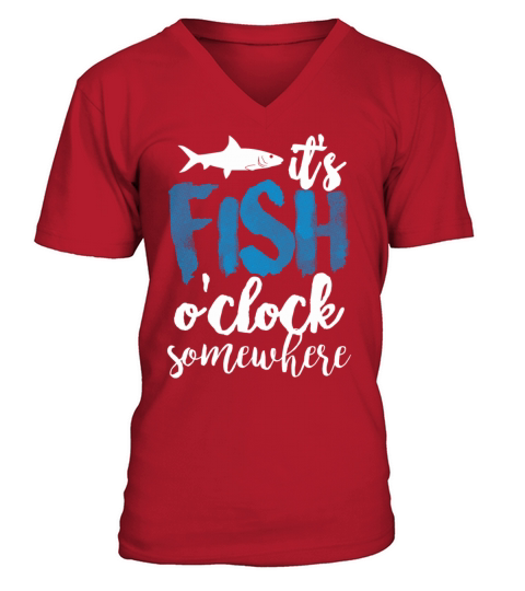 its fish oclock somewhere Men's V-Neck T-shirt