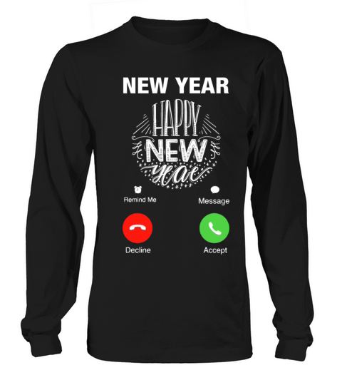 New Year Eve is calling Gift Present Men's Long Sleeve