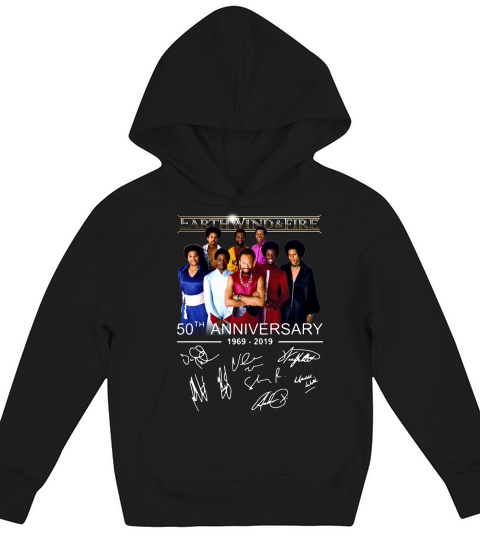 Earth Wind & Fire 50th anniversary 1969 2019 signatures shirt Kids Hoodie