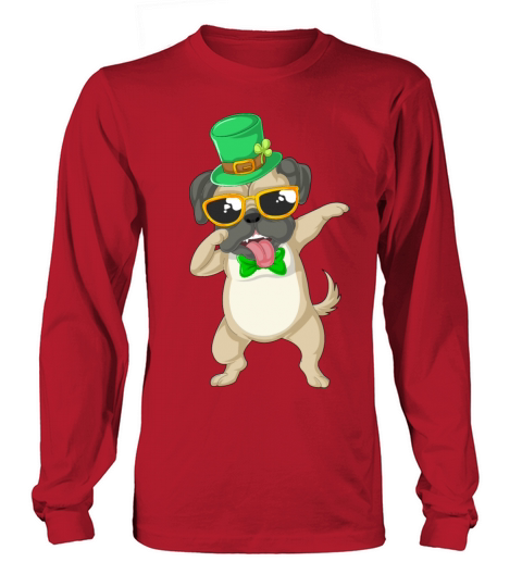 dabbing pug st patricks day Women's Long Sleeve
