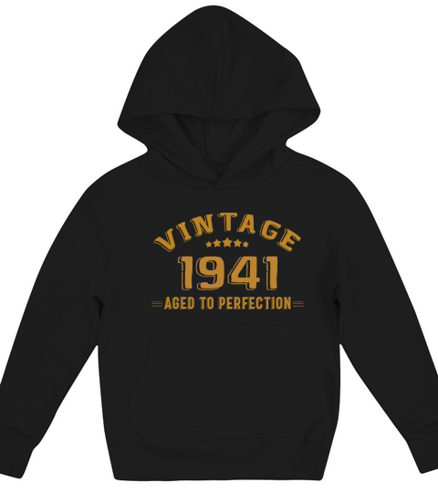 Vintage Aged To Perfection 1941 Birthday Kids Hoodie