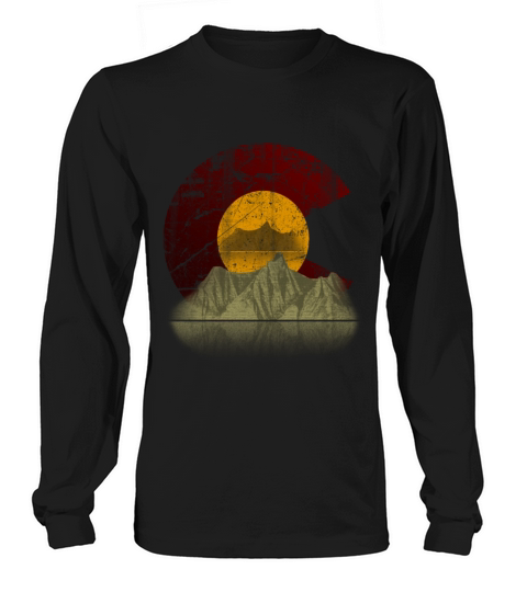 Colorado state flag mountain Men's Long Sleeve