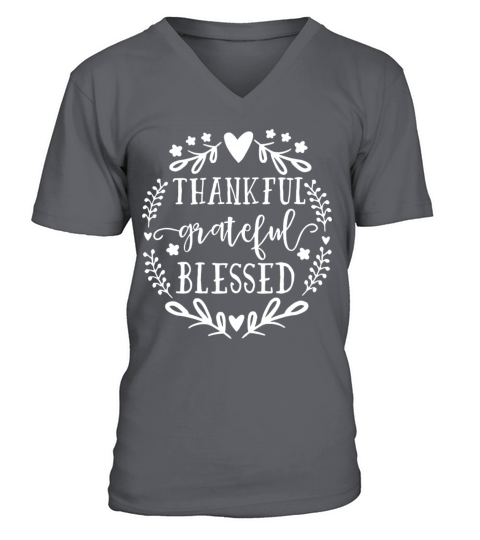 Thankful Grateful Blessed t-shirts Men's V-Neck T-shirt