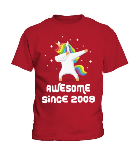 Awesome Since 2009 Dabbing Dab Unicorn Kids T-Shirt