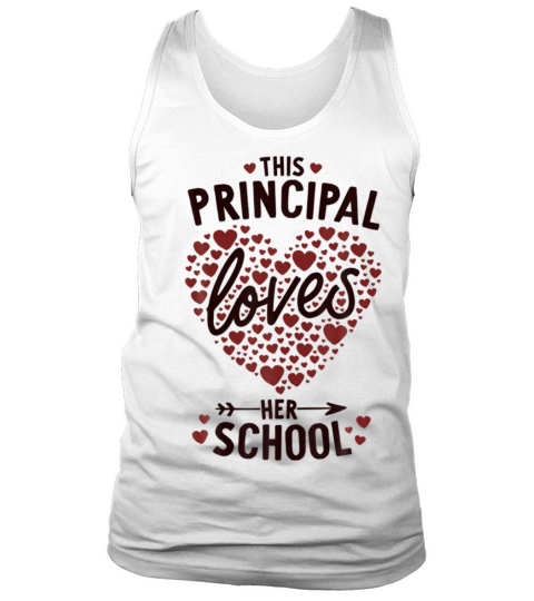 Valentines Day Principal Loves Her School Elementa Tank Top Unisex