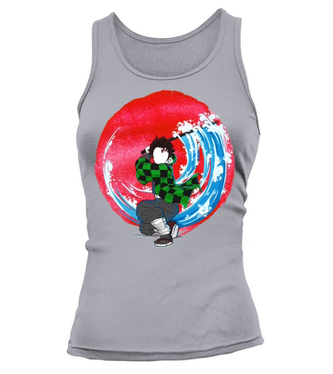 Tanjiro Red Moon Anime Demon Slayer Women's Tank Top