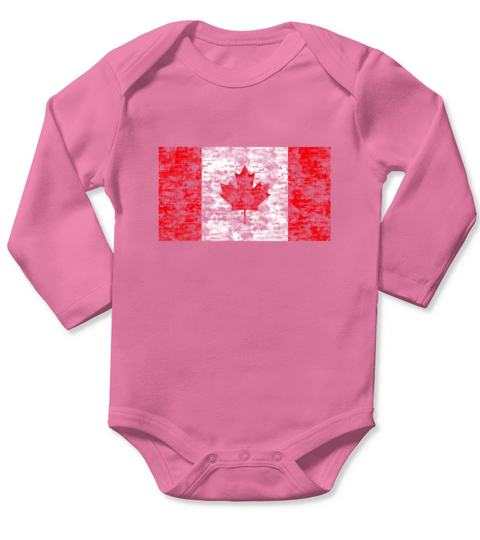 Canada flag vintage Long Sleeve Baby One-Piece