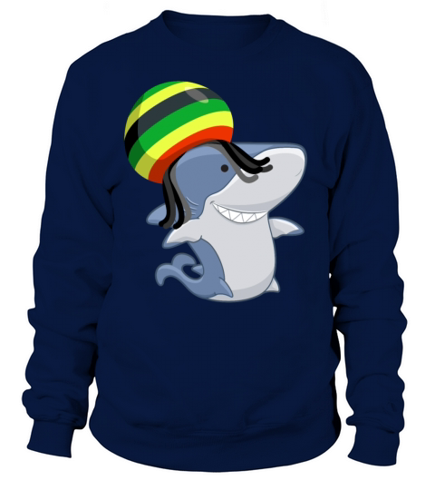 Funny Reggae Shark Design Gift Rastafari Women's Sweatshirt