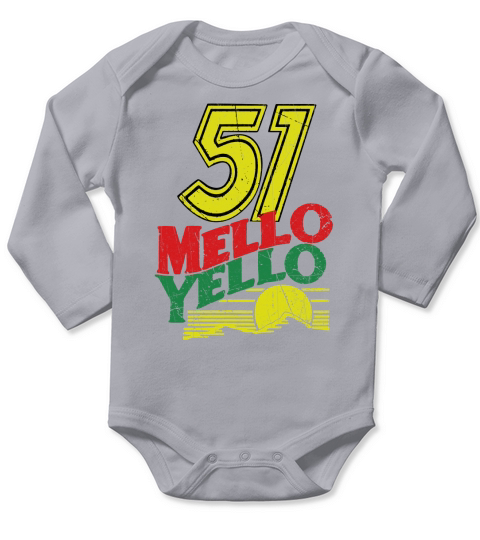 51 MELLO YELLO COLE TRICKLE DISTRESSED T-Shirt Long Sleeve Baby One-Piece