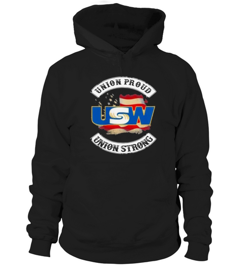 United Steelworkers Union Proud Union Strong American Flag Hoodie Unisex