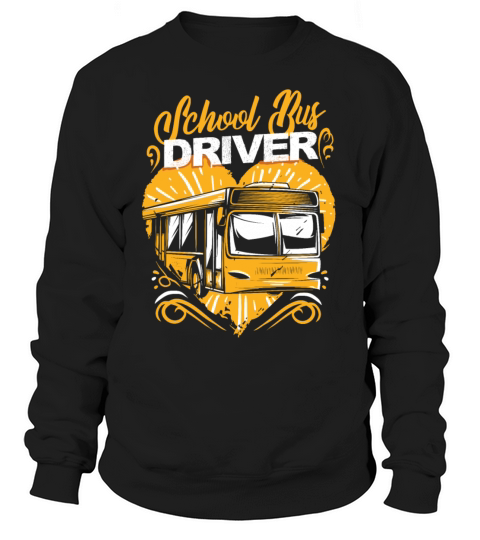 Heart Love To Be A School Bus Driver Men's Sweatshirt