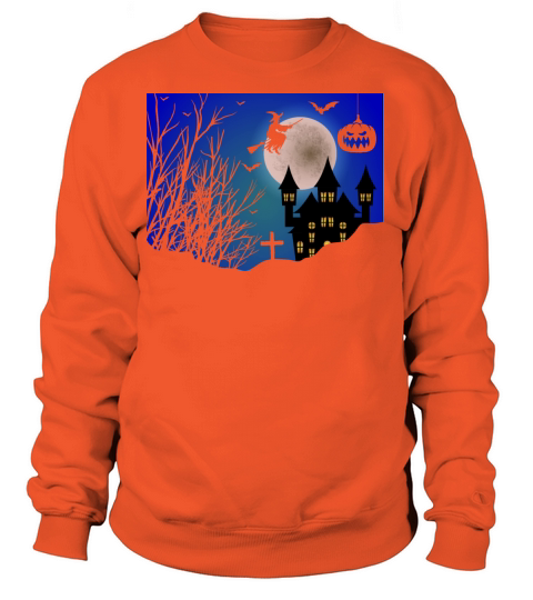 Happy Halloween Scary Pumpkin And Witch Women's Sweatshirt