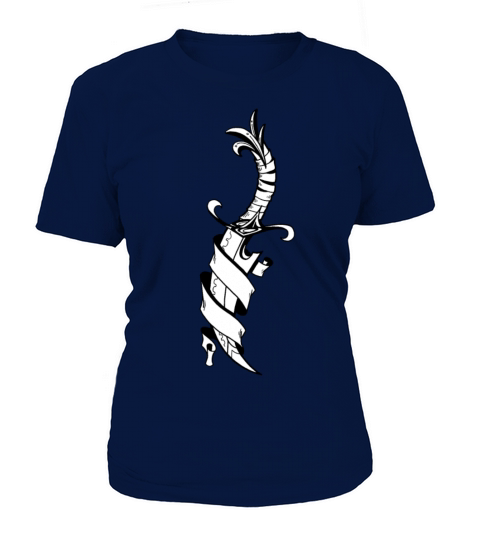 Tattoo Style Dagger With Banners Women's T-Shirt