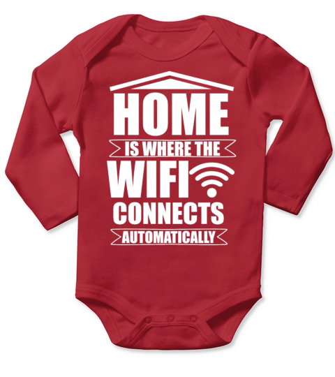 Wifi Wireless Internet Nerd Gift Long Sleeve Baby One-Piece