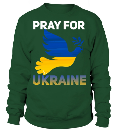Pray For Ukraine Ukrainian Trident Coat of Arms Sweatshirt Unisex