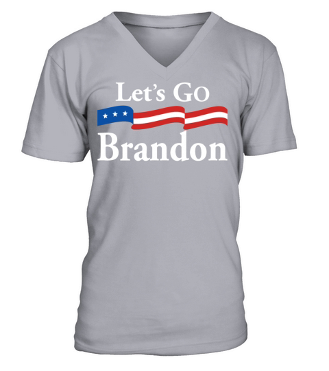 Lets Go Brandon Race Meme Sarcastic Anti Liberal Men's V-Neck T-shirt