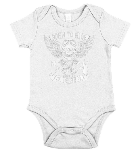 Born To Ride Since 1961 Short Sleeve Baby One-Piece