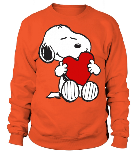 Peanuts Valentine Snoopy Hugging Heart Gift Tee Men's Sweatshirt