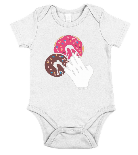 2 In The Pink 1 In the Stink Funny Donut Short Sleeve Baby One-Piece