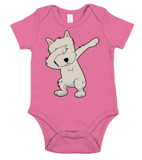 WESTIE DABBING Short Sleeve Baby One-Piece
