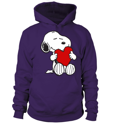 Peanuts Valentine Snoopy Hugging Heart Gift Tee Women's Hoodie