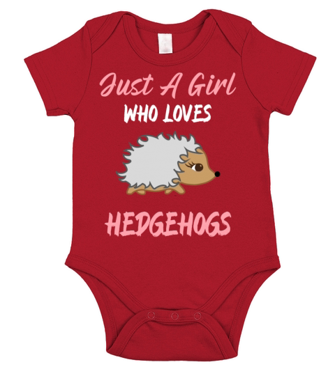 Just A Girl Who Loves Hedgehogs For Girls Short Sleeve Baby One-Piece